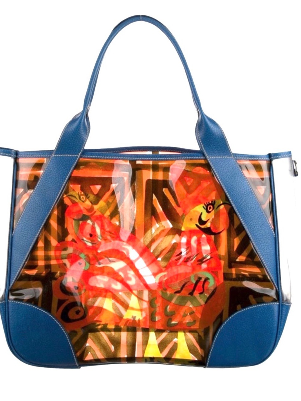 Prada Beach Tote Leather and Vinyl